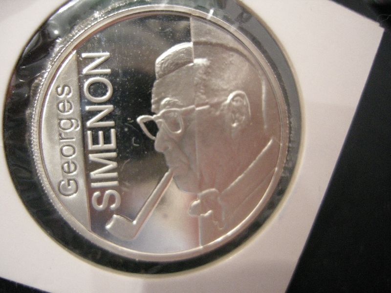 (afbeelding voor) 10 Euromunt België 2003 Georges Simenon Proof